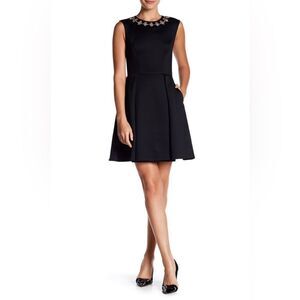 Ted baker London joone embellished skater dress black size 0 Corpcore